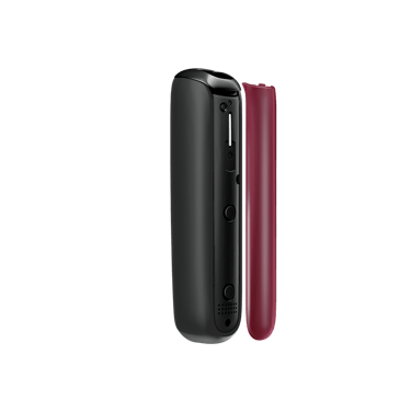 Dark Orchid Ploom AURA front panel side view, separated from device.
