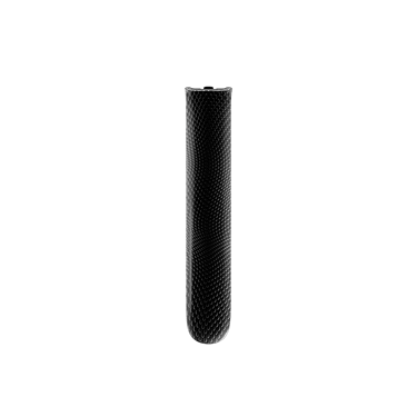 Front-facing view of Ploom AURA front panel in Jet Black Augmented Pattern color.
