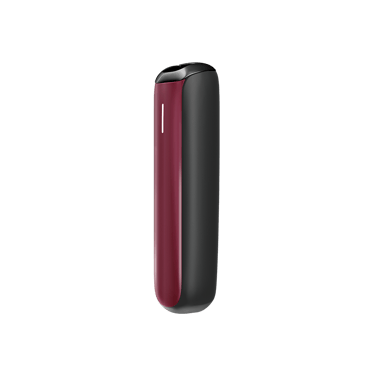 Side view of Ploom AURA front panel accessory in Dark Orchid color.