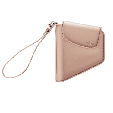 Front view of a closed Duo Carry Case Rose Gold.