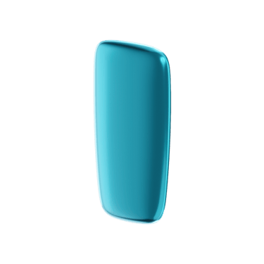 Ploom X Advanced front panel ocean blue right angle