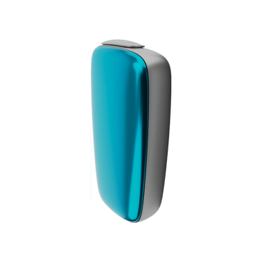 Ploom X Advanced front panel ocean blue side facing