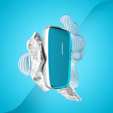 Ploom X Advanced front panel ocean blue texture
