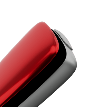 Ploom X Advanced front panel lave red close up
