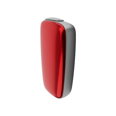 Ploom X Advanced front panel lave red side facing
