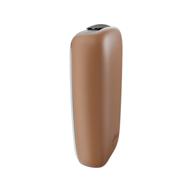 Ploom X Advanced leather back cover brown extra angle
