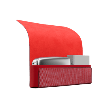 Ploom X Advanced fabric carry case red lateral open