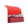 Ploom X Advanced fabric carry case red lateral open