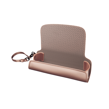 Lateral view of an empty Rose Gold Solo Carry Case