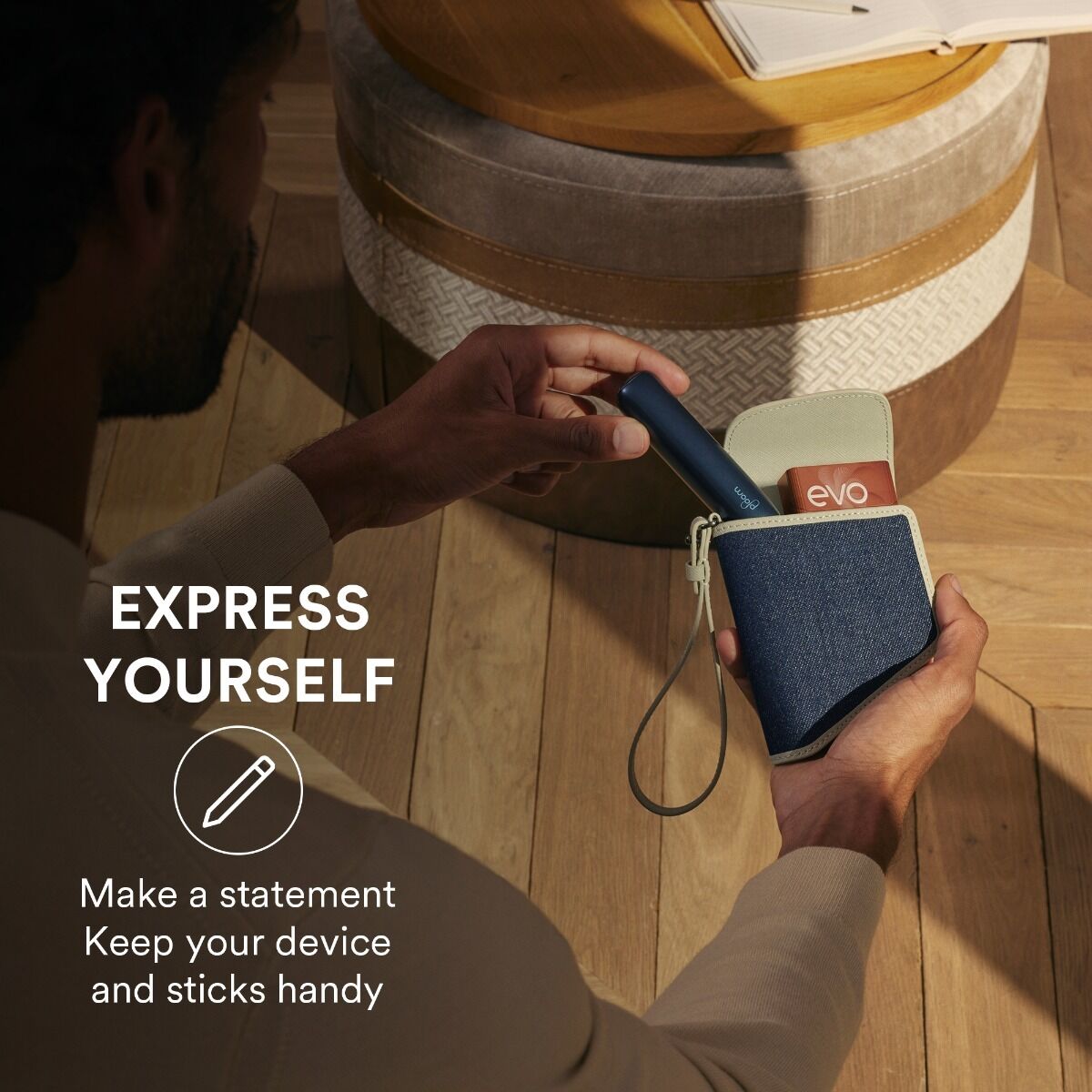 Ploom AURA Duo Carry Case Rose Gold: express yourself, keep-device-sticks-handy

