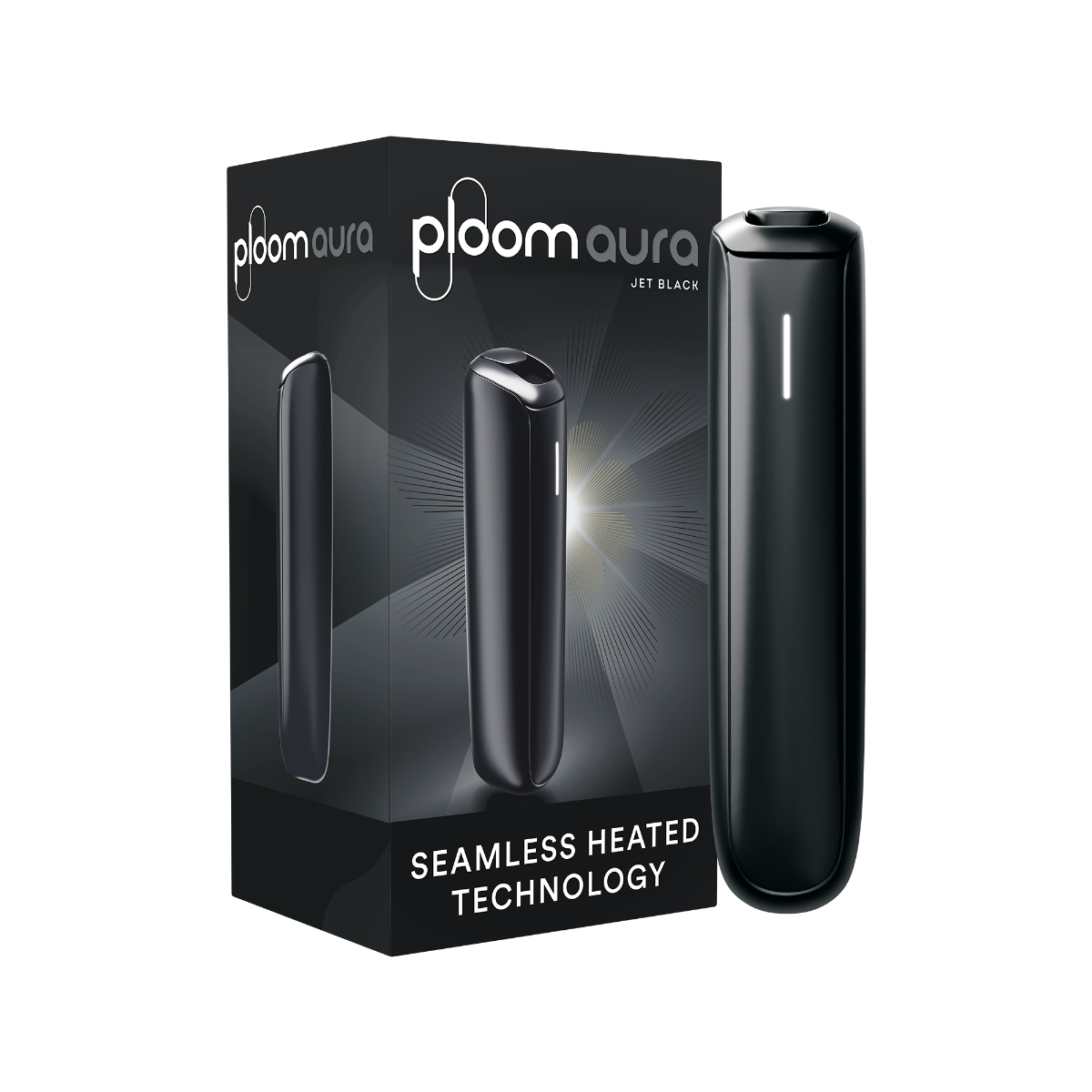 Ploom AURA Jet Black pack with device