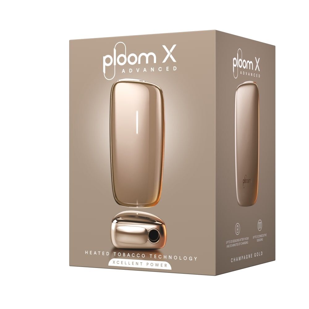 Ploom X Advanced Champagne Gold packaging
