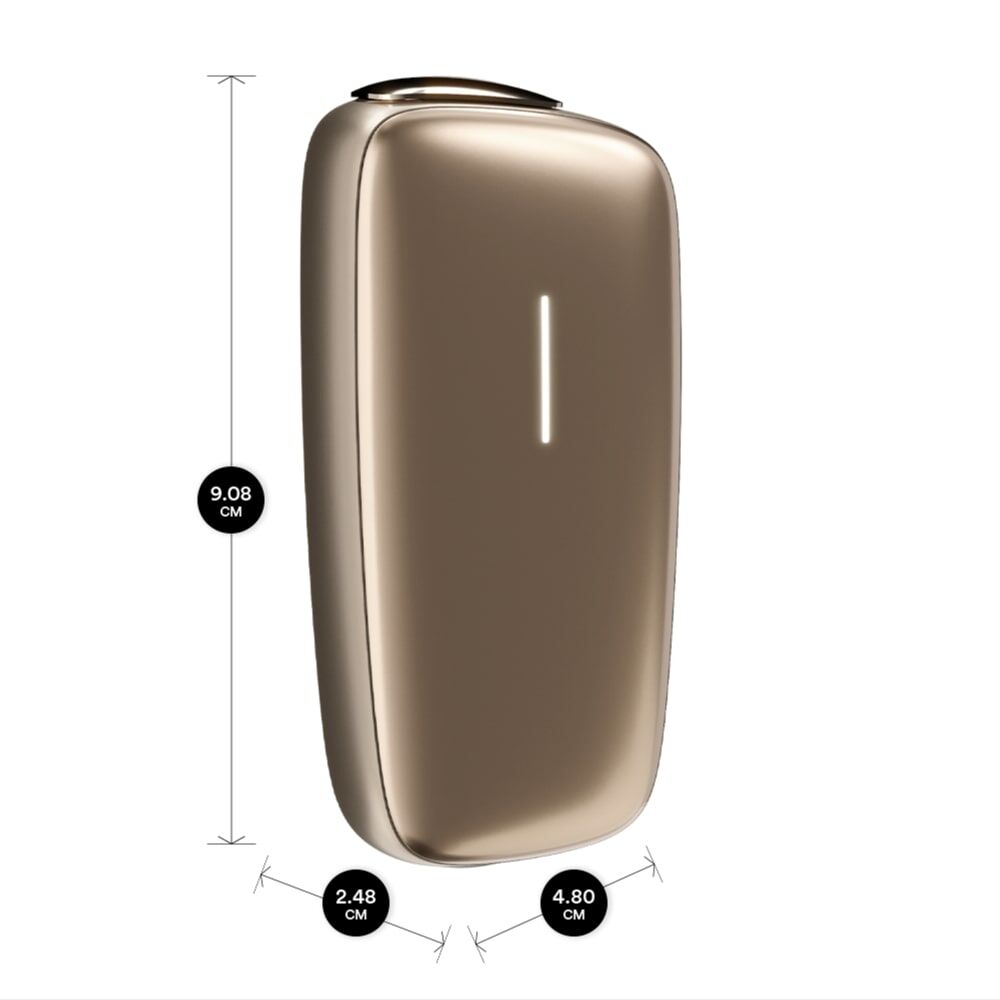 Ploom X Advanced Champagne Gold secondary dimensions
