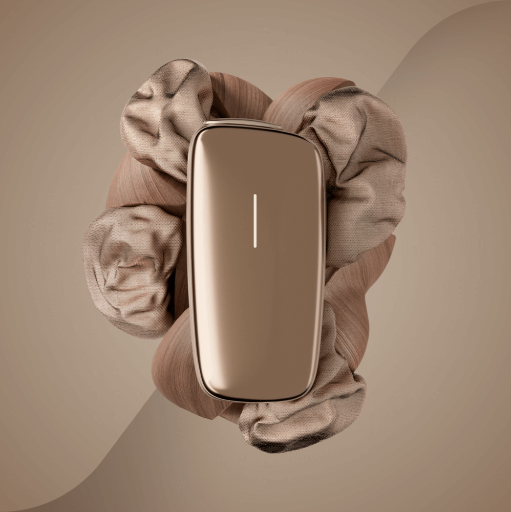 Ploom X Advanced front panel champagne gold texture

