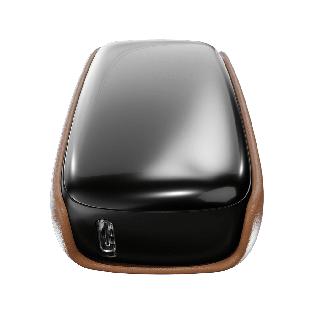 Ploom X Advanced leather back cover brown extra shot
