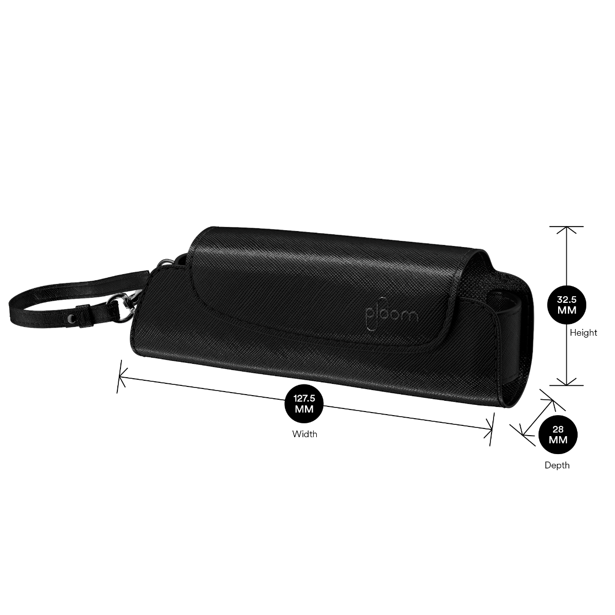 Ploom AURA Solo Carry Case - Leather Jet Black